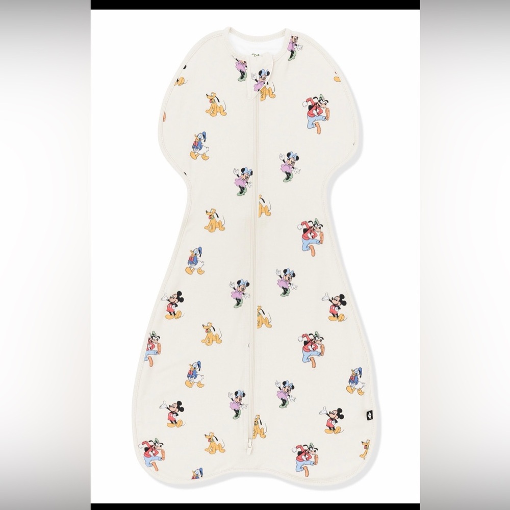 Kyte Baby Cream Mickey & Friends Swaddle Sack